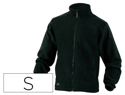 Chaqueta polar con cremallera 2 bolsillos negra talla S